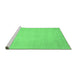 Sideview of Machine Washable Abstract Emerald Green Modern Area Rugs, wshabs2726emgrn