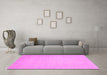 Machine Washable Abstract Pink Modern Rug in a Living Room, wshabs2726pnk