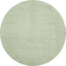 Round Abstract Green Modern Rug, abs2726