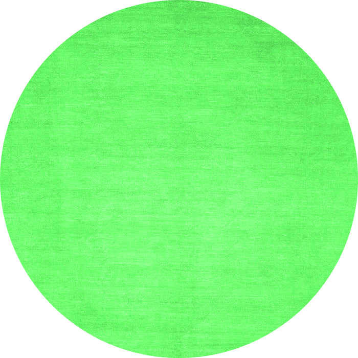 Round Abstract Green Modern Rug, abs2726grn