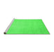 Sideview of Machine Washable Abstract Green Modern Area Rugs, wshabs2726grn