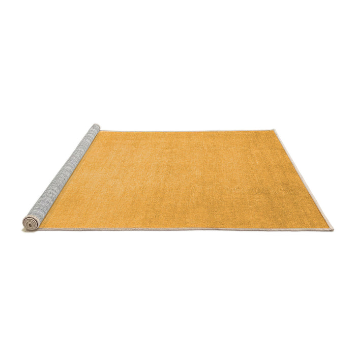 Sideview of Machine Washable Abstract Orange Modern Area Rugs, wshabs2726org