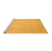 Sideview of Machine Washable Abstract Orange Modern Area Rugs, wshabs2726org