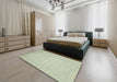 Abstract Green Modern Rug in a Bedroom, abs2726