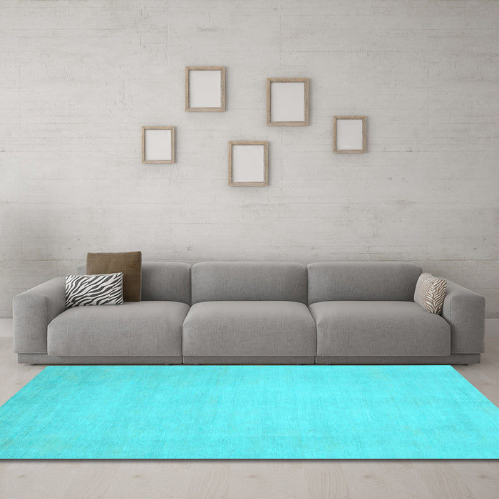 Machine Washable Abstract Light Blue Modern Rug in a Living Room, wshabs2726lblu