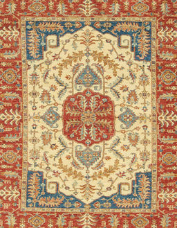 Abstract Red Modern Rug, abs2727