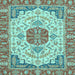 Square Abstract Light Blue Modern Rug, abs2727lblu