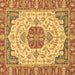 Square Abstract Brown Modern Rug, abs2727brn