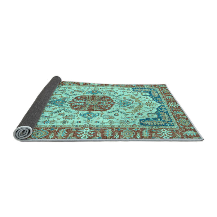 Sideview of Abstract Light Blue Modern Rug, abs2727lblu