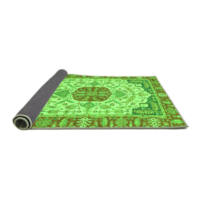 Sideview of Abstract Green Modern Rug, abs2727grn