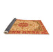 Sideview of Abstract Orange Modern Rug, abs2727org