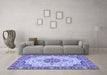 Machine Washable Abstract Blue Modern Rug in a Living Room, wshabs2727blu