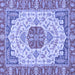 Square Abstract Blue Modern Rug, abs2727blu