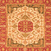 Square Abstract Orange Modern Rug, abs2727org