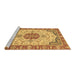 Sideview of Machine Washable Abstract Brown Modern Rug, wshabs2727brn