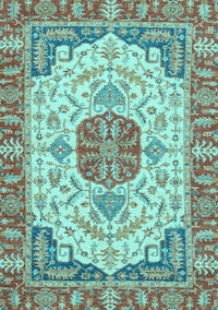 Abstract Light Blue Modern Rug, abs2727lblu