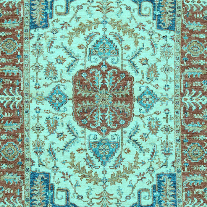 Abstract Light Blue Modern Rug, abs2727lblu