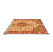 Sideview of Machine Washable Abstract Orange Modern Area Rugs, wshabs2727org