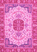 Machine Washable Abstract Pink Modern Rug, wshabs2727pnk