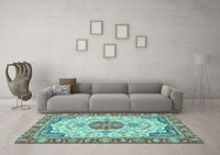 Machine Washable Abstract Light Blue Modern Rug, wshabs2727lblu