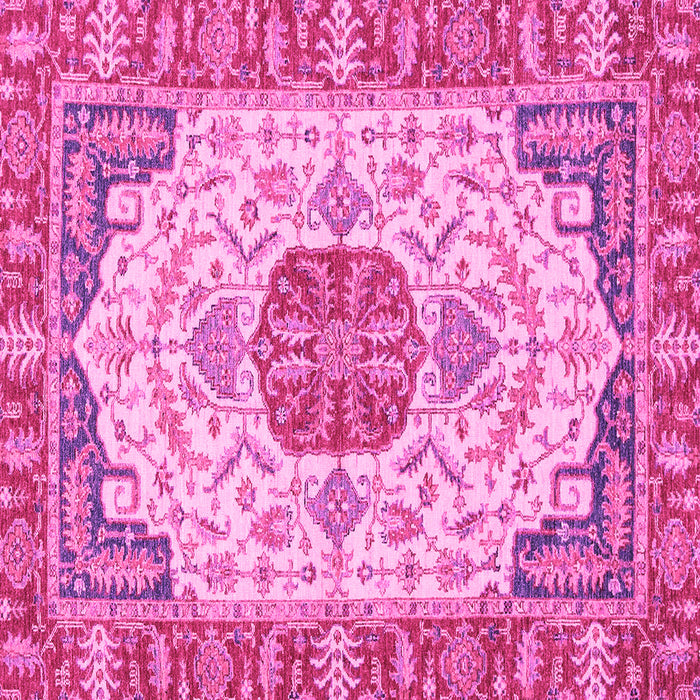 Square Machine Washable Abstract Pink Modern Rug, wshabs2727pnk