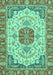 Machine Washable Abstract Turquoise Modern Area Rugs, wshabs2727turq