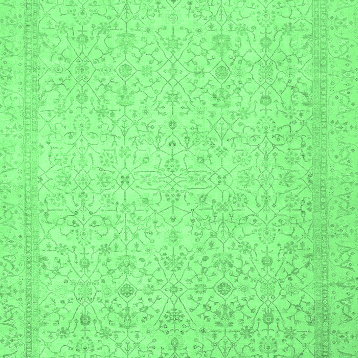 Machine Washable Oriental Emerald Green Traditional Area Rugs, wshabs2728emgrn