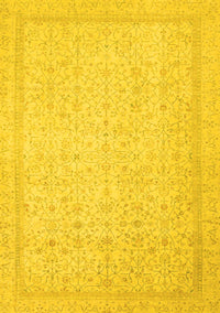 Oriental Yellow Traditional Rug, abs2728yw