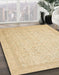 Machine Washable Abstract Brown Gold Rug in a Family Room, wshabs2728