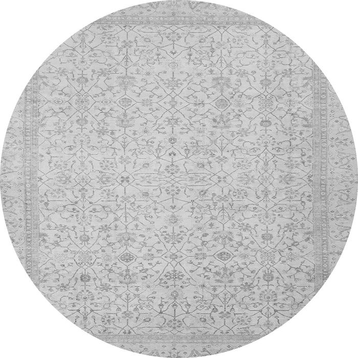 Round Oriental Gray Traditional Rug, abs2728gry