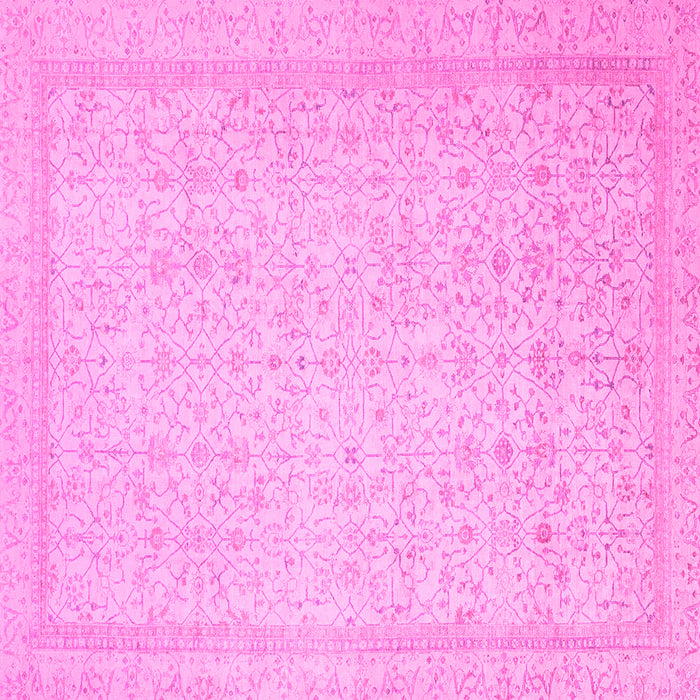 Square Oriental Pink Traditional Rug, abs2728pnk