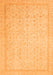 Machine Washable Oriental Orange Traditional Area Rugs, wshabs2728org