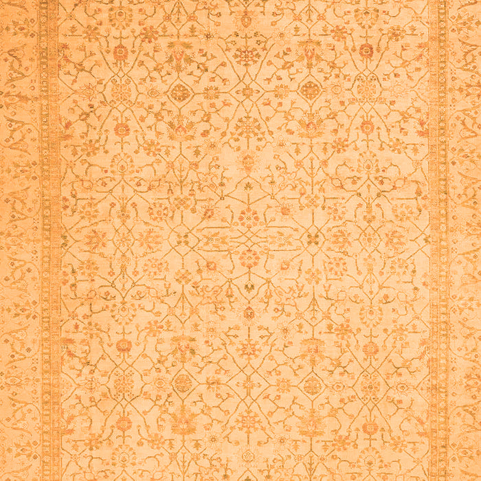 Machine Washable Oriental Orange Traditional Area Rugs, wshabs2728org