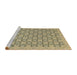 Sideview of Machine Washable Abstract Brown Rug, wshabs2729