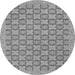 Round Abstract Gray Modern Rug, abs2729gry