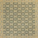 Square Machine Washable Abstract Brown Rug, wshabs2729