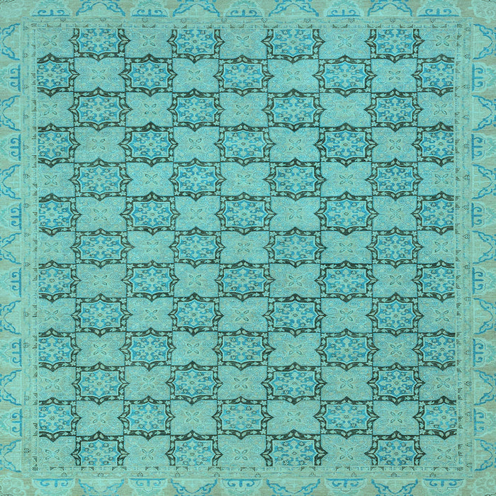 Square Abstract Light Blue Modern Rug, abs2729lblu