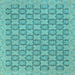 Square Abstract Light Blue Modern Rug, abs2729lblu