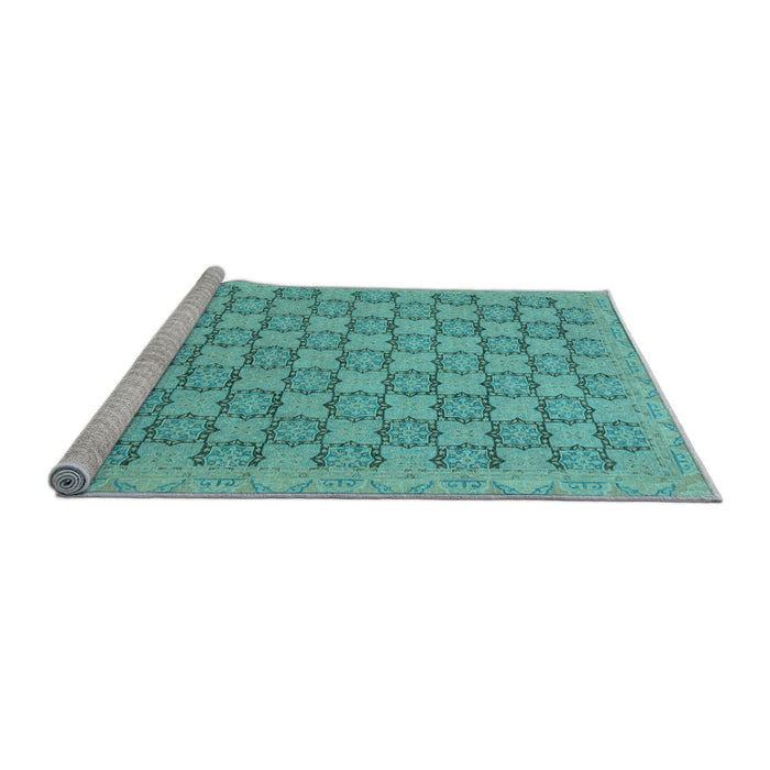 Sideview of Machine Washable Abstract Light Blue Modern Rug, wshabs2729lblu