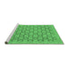 Sideview of Machine Washable Abstract Emerald Green Modern Area Rugs, wshabs2729emgrn