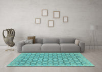 Machine Washable Abstract Light Blue Modern Rug, wshabs2729lblu