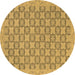 Round Abstract Brown Modern Rug, abs2729brn