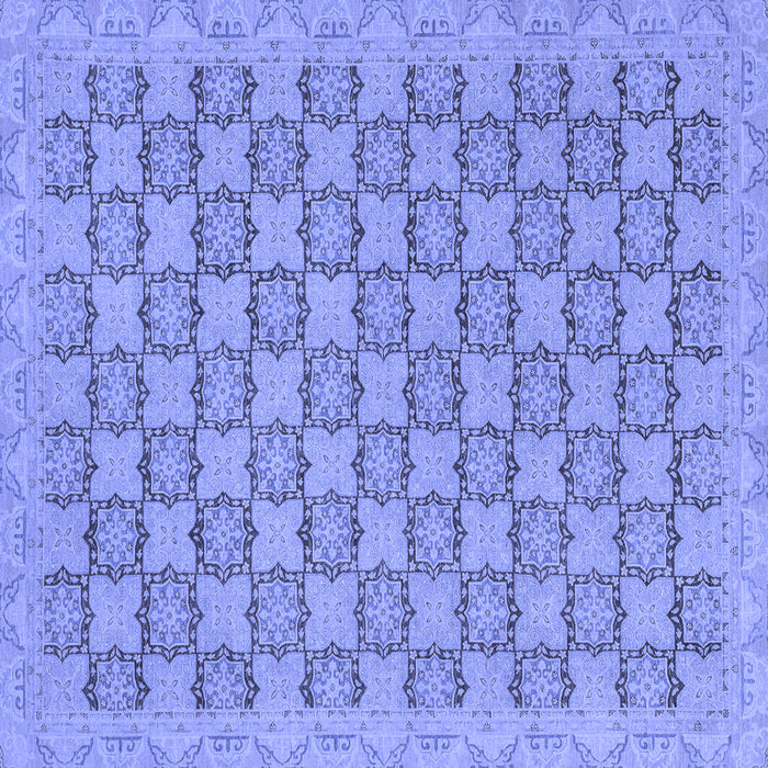 Square Machine Washable Abstract Blue Modern Rug, wshabs2729blu