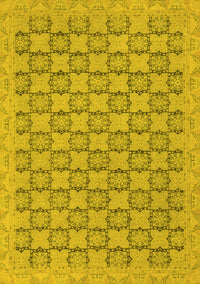 Abstract Yellow Modern Rug, abs2729yw