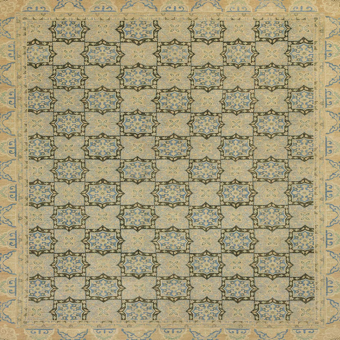 Square Abstract Brown Modern Rug, abs2729