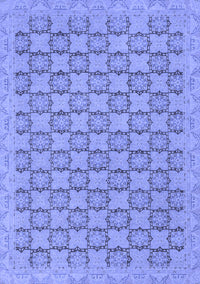 Abstract Blue Modern Rug, abs2729blu