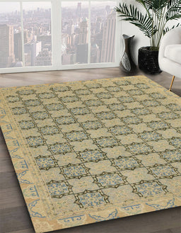 Machine Washable Abstract Brown Rug in a Family Room, wshabs2729