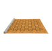 Sideview of Machine Washable Abstract Orange Modern Area Rugs, wshabs2729org