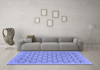 Machine Washable Abstract Blue Modern Rug, wshabs2729blu