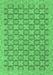 Machine Washable Abstract Emerald Green Modern Area Rugs, wshabs2729emgrn